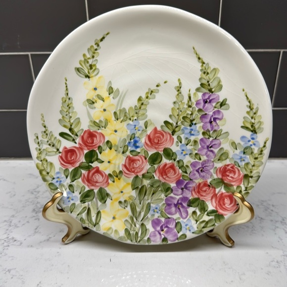 English Garden Dinner Plate By Don Swanson & Table Tops Unlimited - Picture 1 of 6
